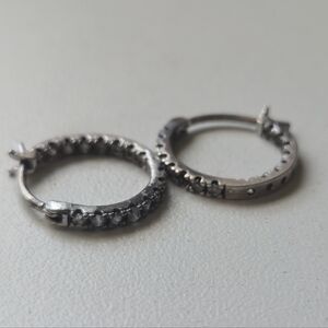 Sterling Huggie Hoop Earings